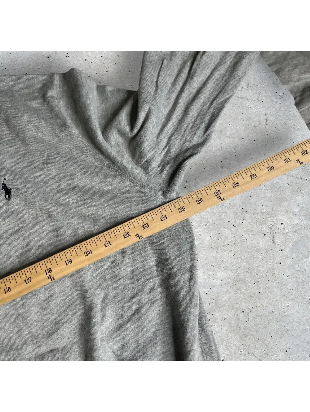 Polo Ralph Lauren Pima Cotton V-neck Pullover Long Sleeves Gray Sweater Size XXL